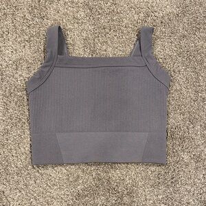 YPB Abercrombie & Fitch - Charcoal Ribbed Women's Crop Top/Bra, size S
